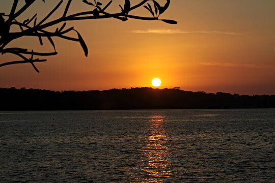 Sunset view on Isla Contadora island. Panama. Central America.