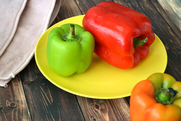 red and yellow peppers