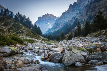 Scenic view of a river with mountains in the background in Bonifacio, France