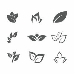 Leaf and Shutter Lens Aperture for Nature Photographer logo design inspiration