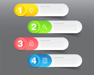 modern text box template, infographics banner 