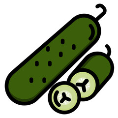 cucumber line icon