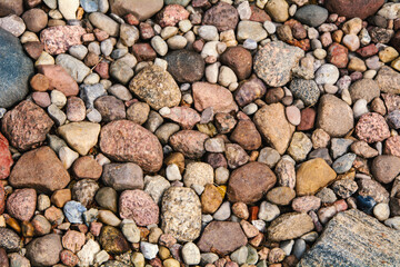 Fieldstones as a natural background for further graphic works.