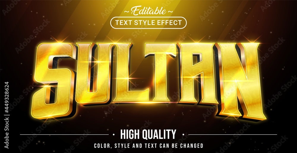 Poster Editable text style effect - Sultan text style theme.