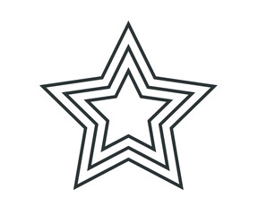 Obraz premium Star logo. Star lined icon, sign, symbol, Flat design, button, web. vector - illustration eps 10.