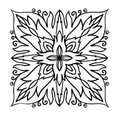 Modern isolated black and white geometric abstract illustration design