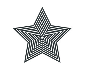 Star logo. Star lined icon, sign, symbol, Flat design, button, web. vector - illustration eps 10.
