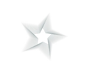 Star logo. Star lined icon, sign, symbol, Flat design, button, web. vector - illustration eps 10.