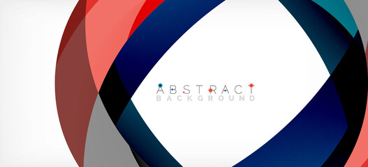 Color circle shapes, minimal geometric background. Trendy dynamic composition. Vector Illustration For Wallpaper, Banner, Background, Landing Page