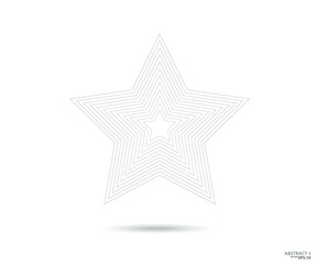 Star logo. Star lined icon, sign, symbol, Flat design, button, web. vector - illustration eps 10.
