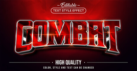 Editable text style effect - Combat text style theme.