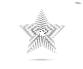 Star logo. Star lined icon, sign, symbol, Flat design, button, web. vector - illustration eps 10.