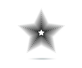 Star logo. Star lined icon, sign, symbol, Flat design, button, web. vector - illustration eps 10.