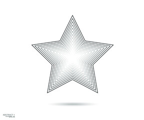 Star logo. Star lined icon, sign, symbol, Flat design, button, web. vector - illustration eps 10.