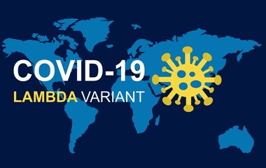 World map - covid-19 lambda variant	
