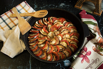 Exquisite traditional French dish ratatouille