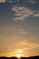 朝日焼けの空