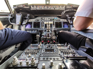 aircraft cabin, preparation for takeoff