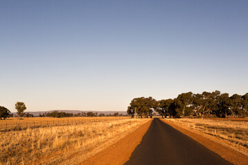 country road and big blue sky