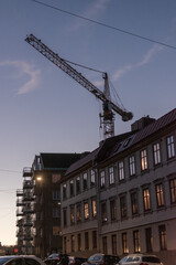 Fototapeta premium A construction site in Majorna, Gothenburg, Sweden
