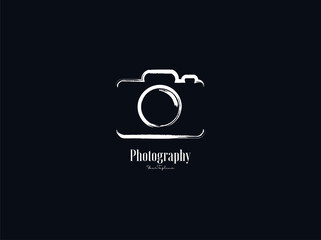 camera logo icon with Vector Grunge style