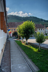 sidewalk  in Biertan, Sibiu, Romania, july 2021