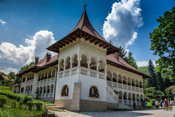Romania ,july 2021  Prislop Monastery from Hunedoara County - ,old architecture