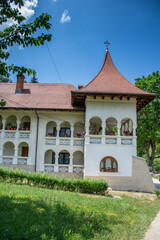 Fototapeta na wymiar Romania ,july 2021 Prislop Monastery from Hunedoara County - ,old architecture