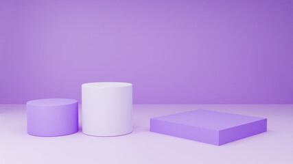 3D Mock up scene for product display presentation, abstract composition background, purple color theme