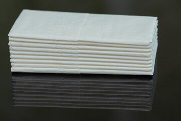 set of white napkins