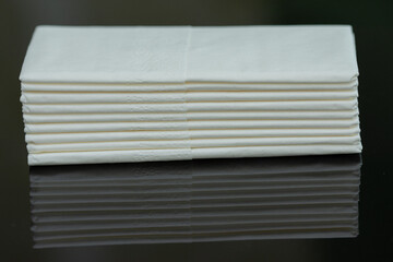 set of white napkins