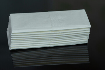 set of white napkins