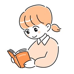 読書する女の子