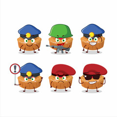 A dedicated Police officer of pie christmas mascot design style