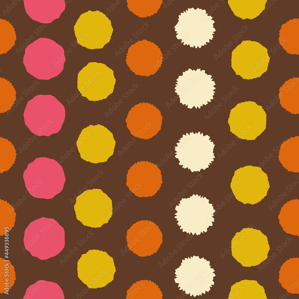Poster colorful dots vector seamless repeat pattern print background