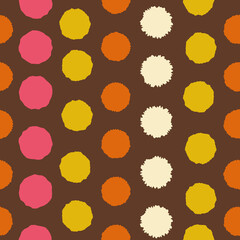 Colorful dots vector seamless repeat pattern print background
