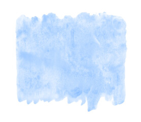 Modern blue watercolour horizontal gradient background painted on the watercolor paper..