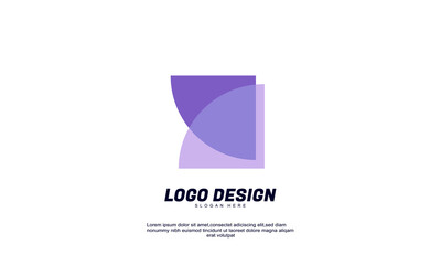 abstract creative idea circle for company building or business transparent color design template