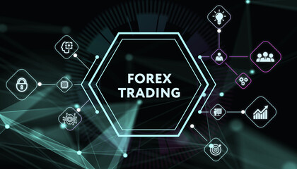 FOREX TRADING, new business concept.  Business, Technology, Internet and network concept.