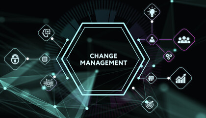 CHANGE MANAGEMENT, business concept. Business, Technology, Internet and network concept