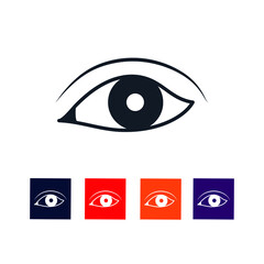 Eye flat graphic design icon stock illustration.