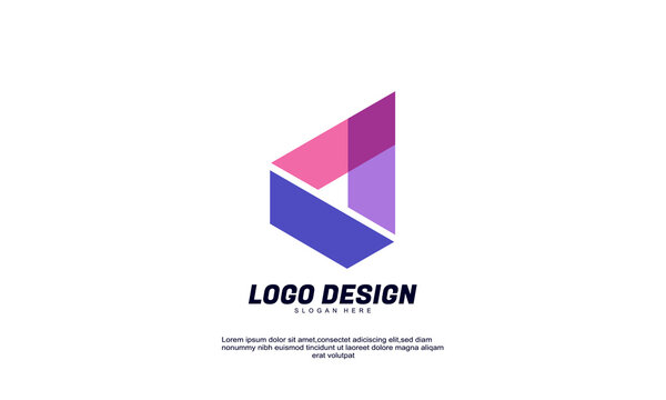 stock abstract creative idea logo for business building or company transparent design template
