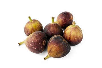 Batch of fresh figs isolated on white, close-up