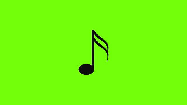 Sixteenth music note icon animation