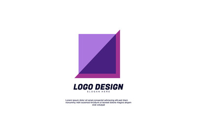stock illustrator abstract creative modern idea branding for company or corporate multicolor design template