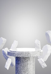 podium marble with stone,for your product display