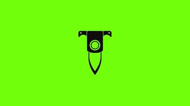Diving knife icon animation
