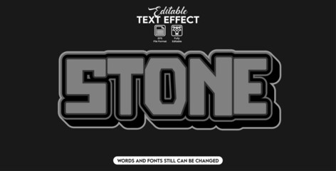 Editable text effect stone