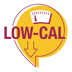 Low-Cal flat icon for healthy nutrition