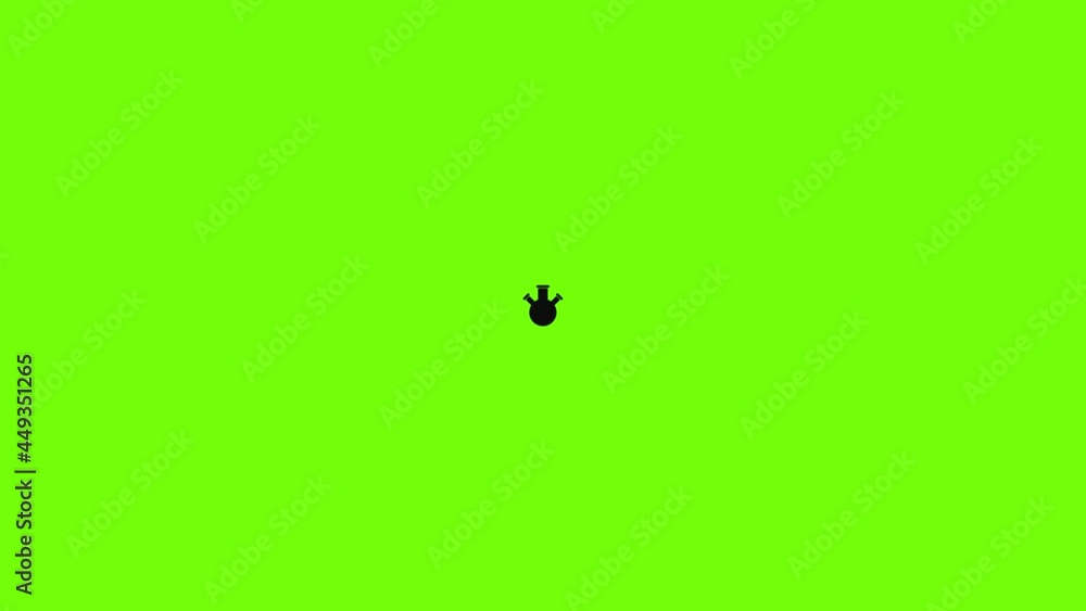 Poster triple flask icon animation